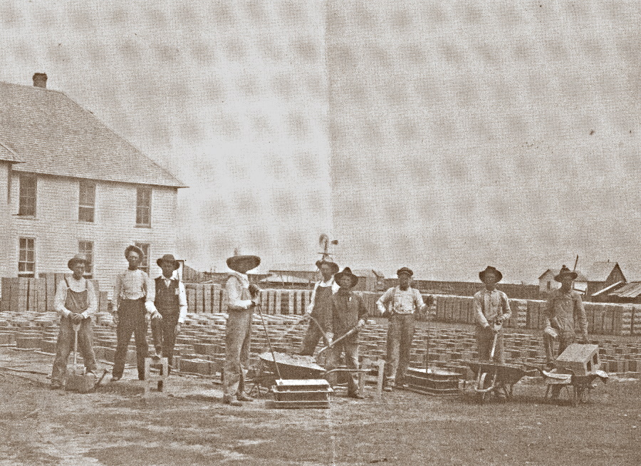 Lockney Christian College Under Construction in 1908