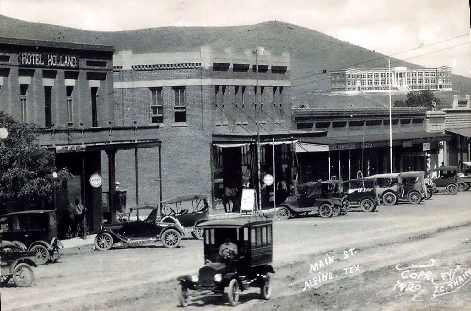 Main Street Alpine Texas in 1920