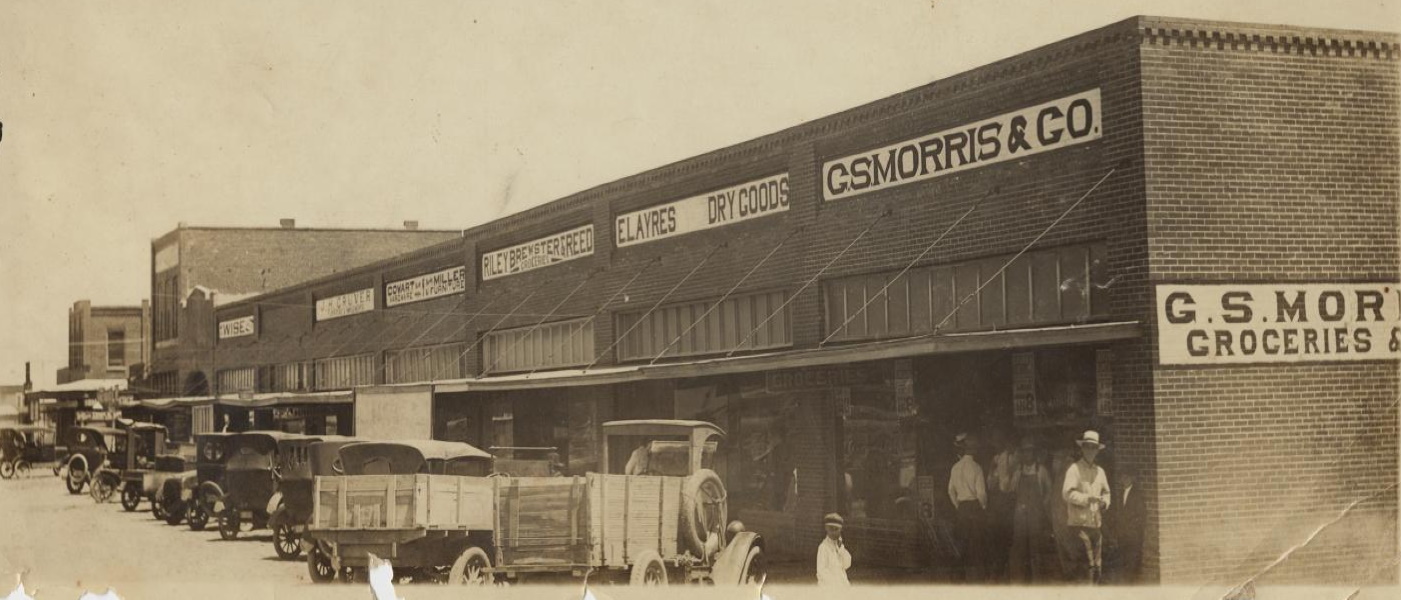 East Side of Main Street in Lockney in 1920s