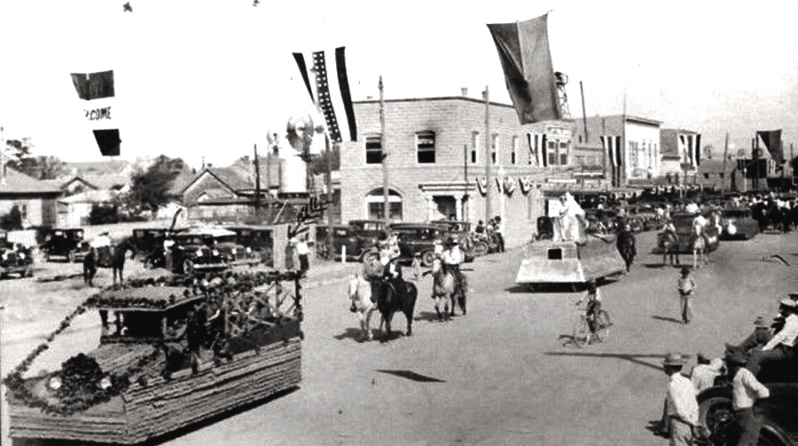 Marfa Texas Downtown Parade in 1920s