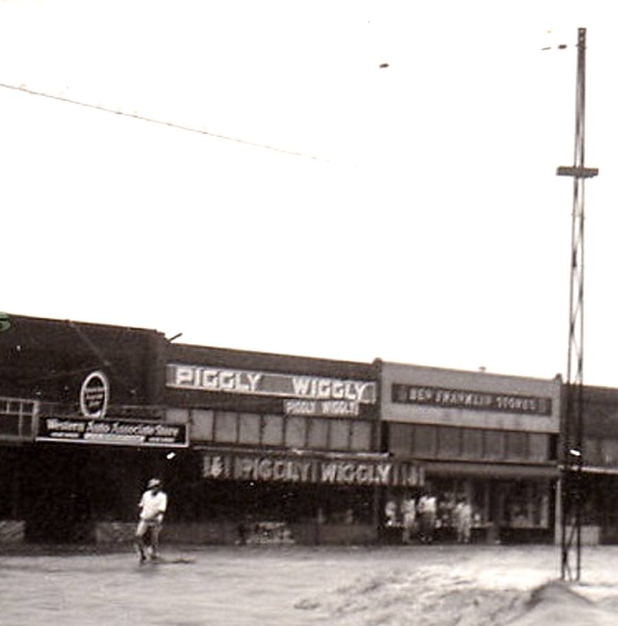 Downtown Menard Flood Scene July 1938