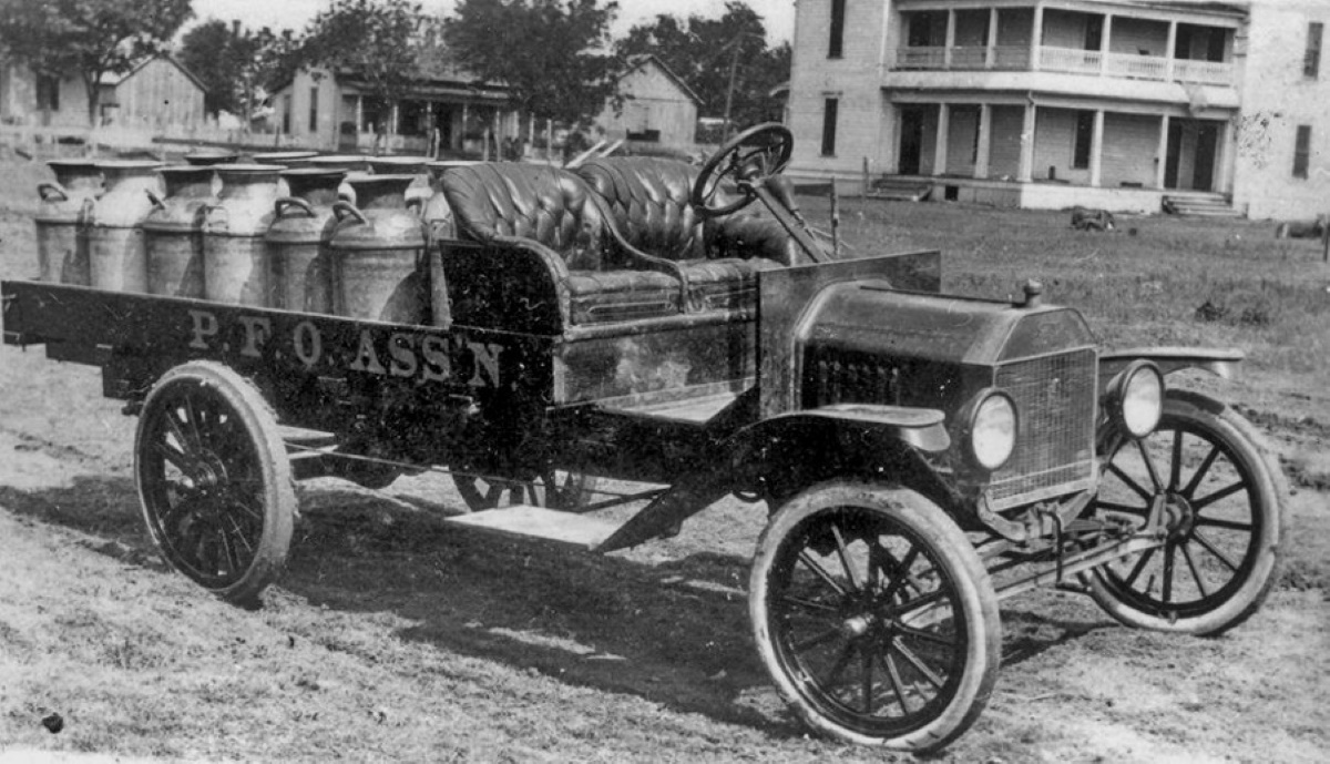 Milk Truck in Granger Texas 1912