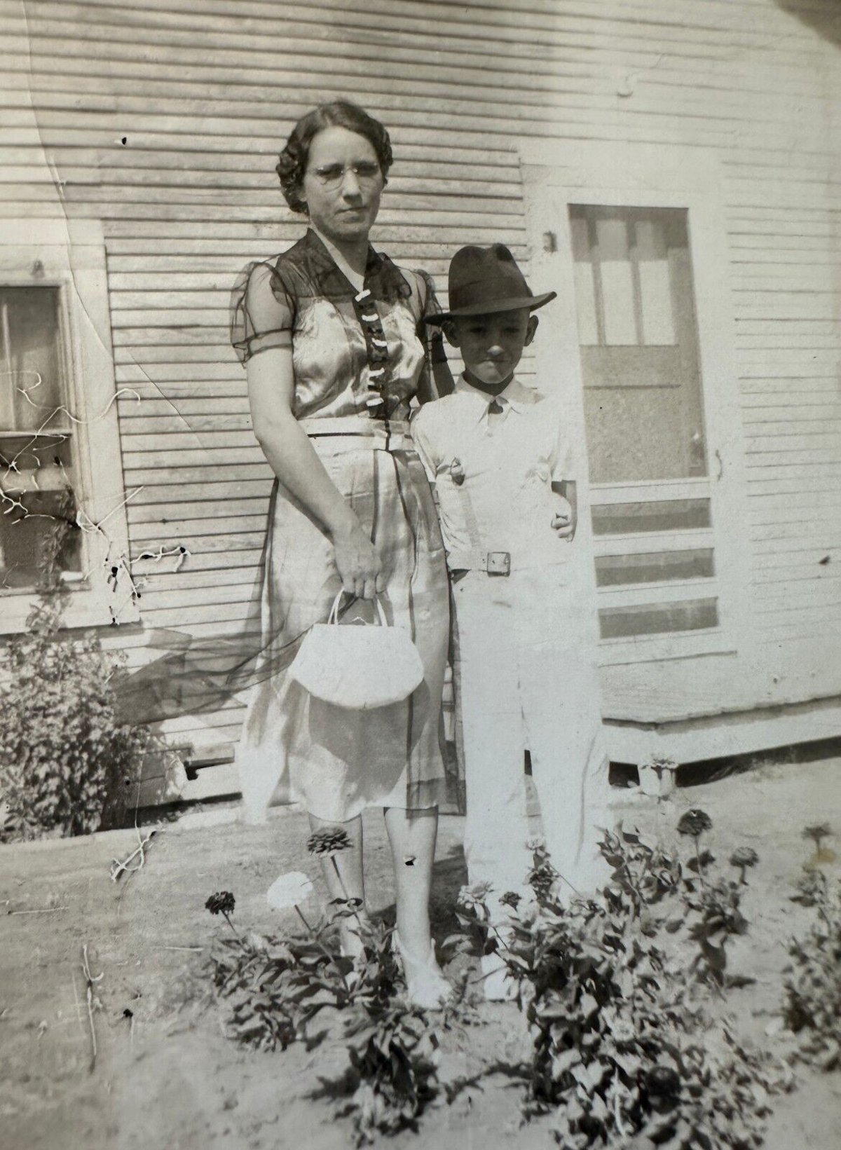 Mother and Son in Wolfforth in 1930s