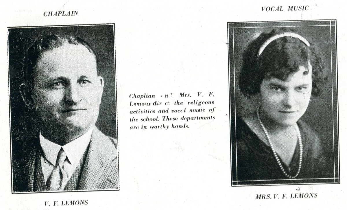 Mr. and Mrs. V. F. Lemons in Gatesville in 1930s