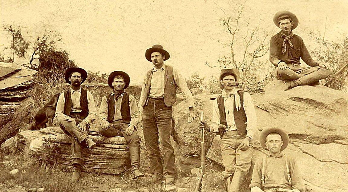 OS Ranch Cowboys near Post Texas in 1888
