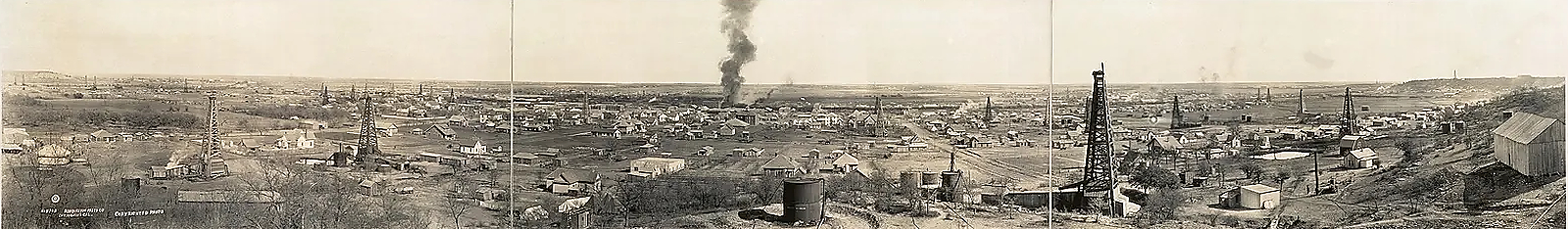 Panoramic View of Ranger Texas in 1919