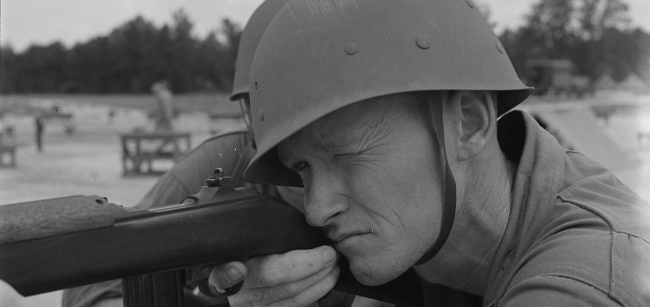 Private Walter F. Guthrie in 1943