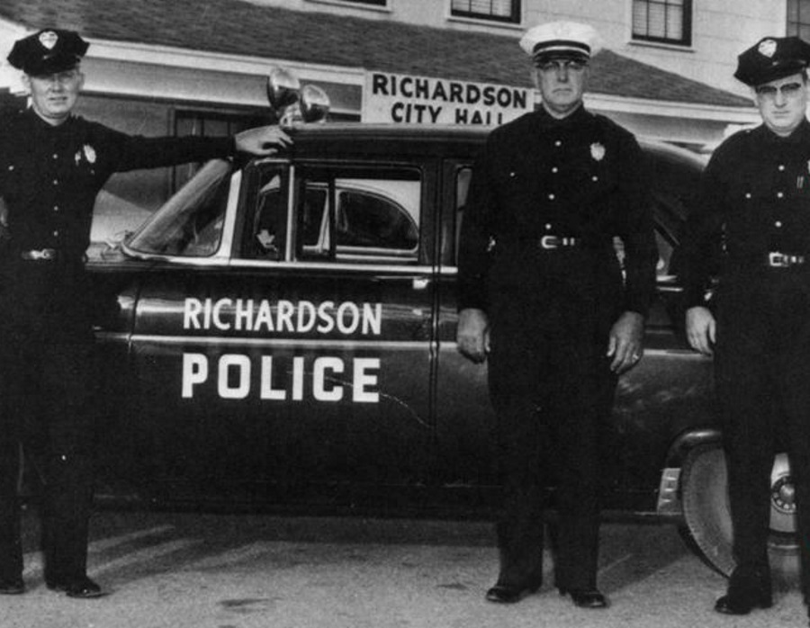 Richardson Texas Police with Cruiser in 1950