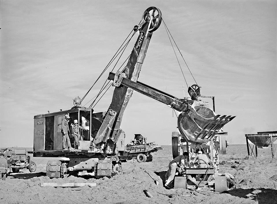 Road Construction in Gains County in 1940