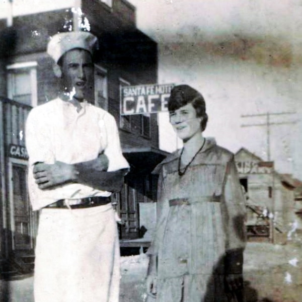 Santa Fe Hotel & Cafe Brownfield in 1920's