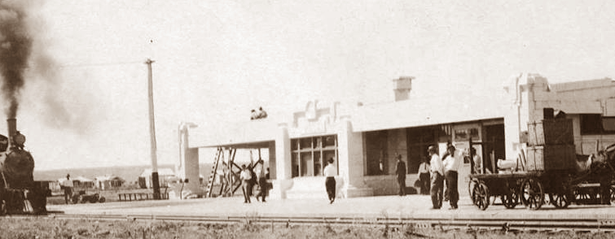 Santa Fe Railroad Depot in Post Texas in 1910