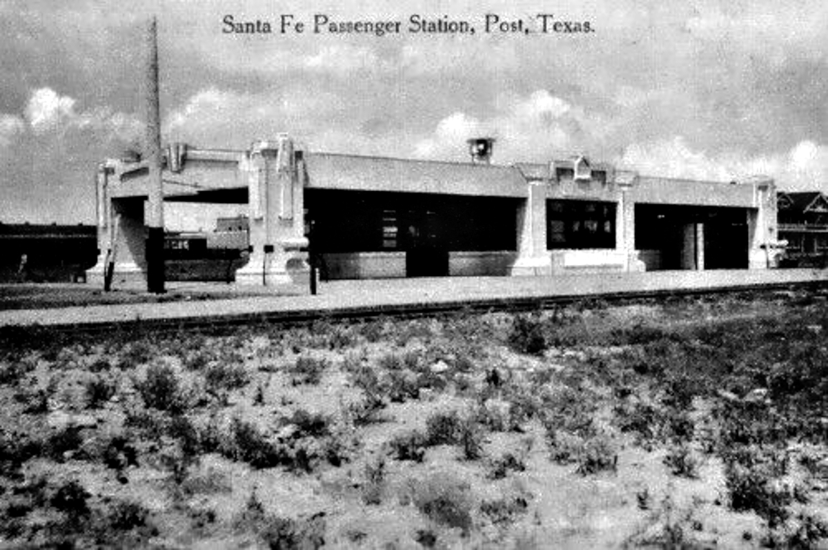 Santa Fe Station Post Texas 1911
