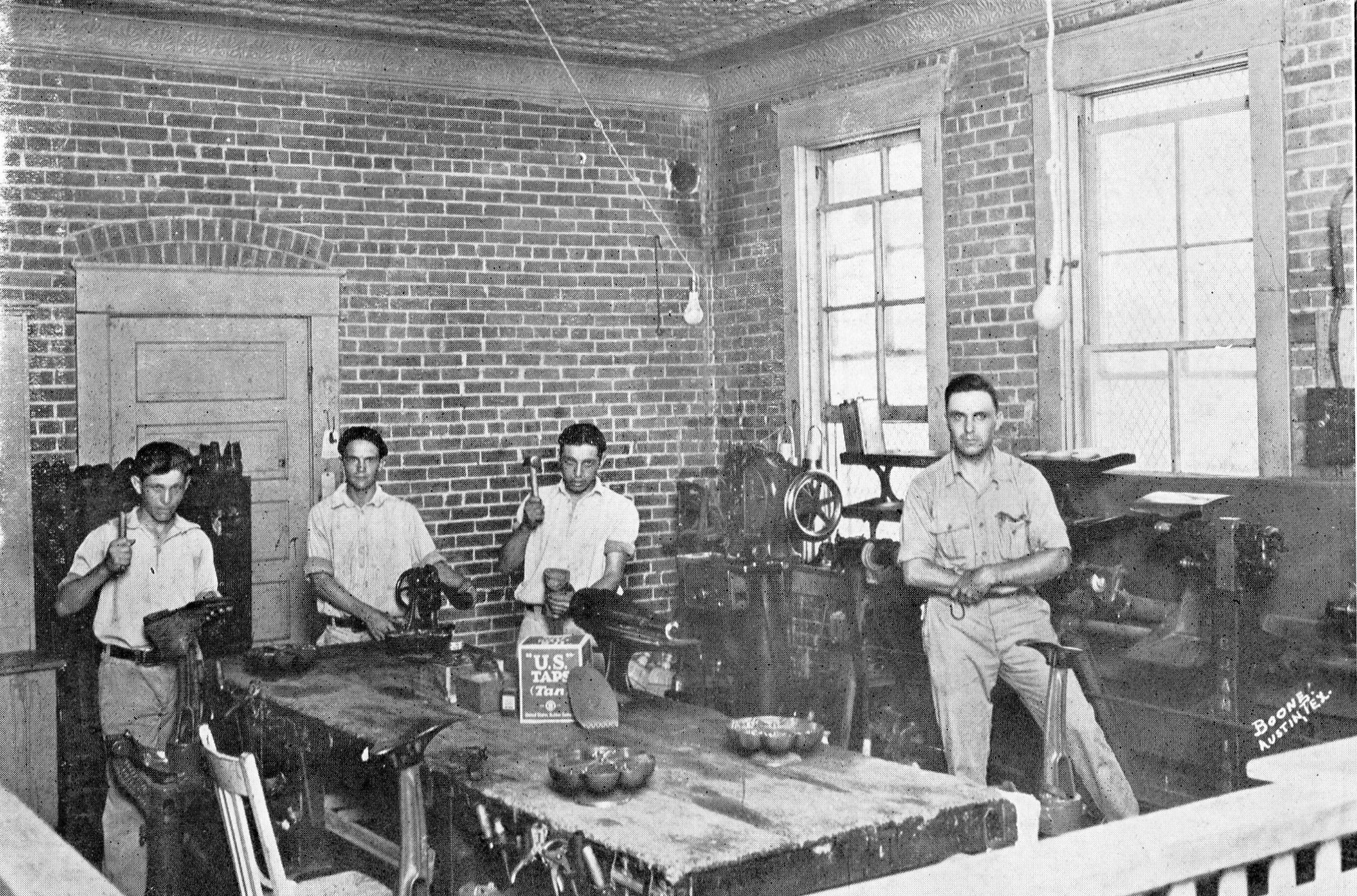 Shoe Shop in Gatesville Reformatory in 1931