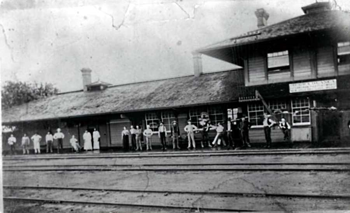 Sierra Blanca Railroad Station in 1896