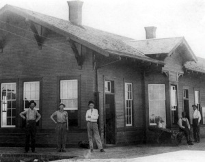 Railroad Station Slaton Texas 1914