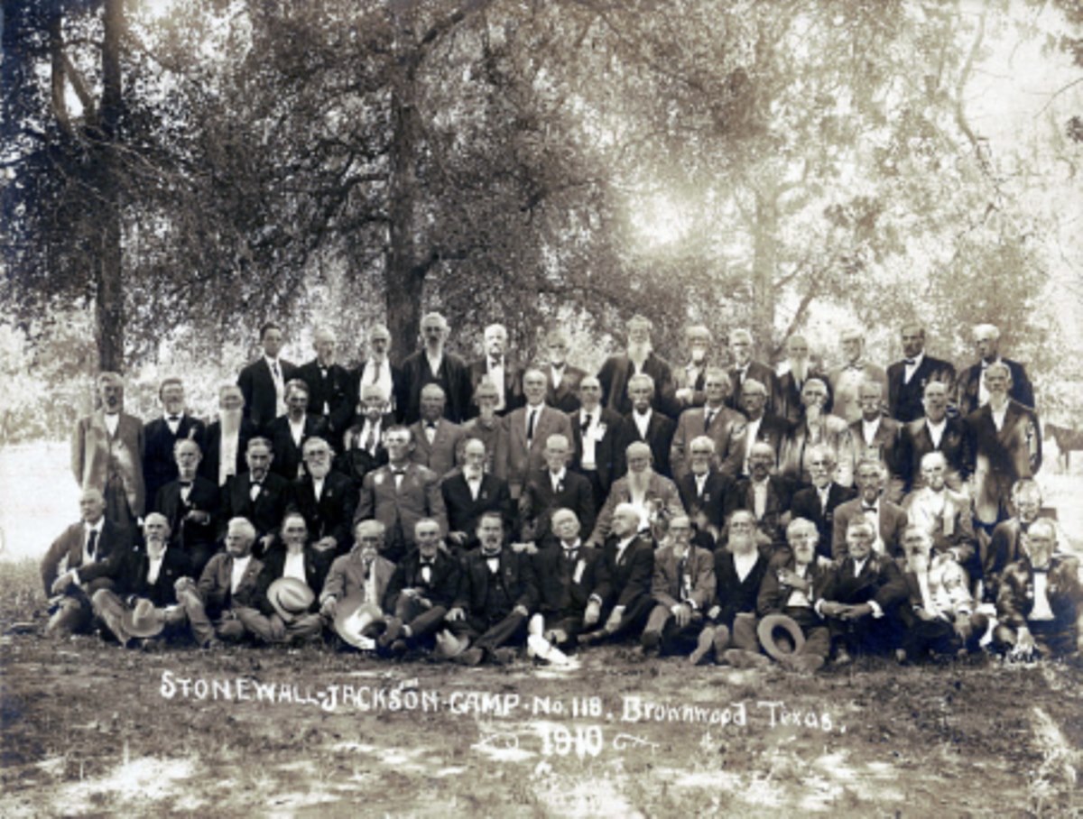 Stonewall Jackson Camp No. 118 Brownwood in 1910