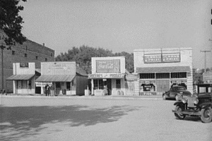 Store buildings on square. Glen Rose, Tx in 1939