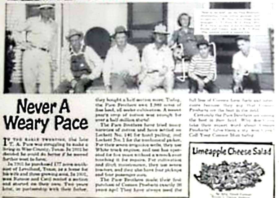 T. A. Pace Family in 1951