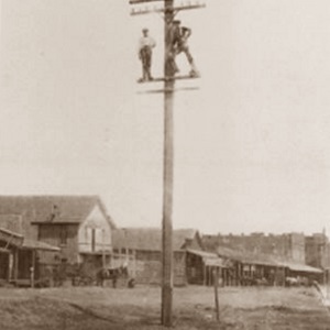 Telegraph Pole Workers Midland Texas 1902