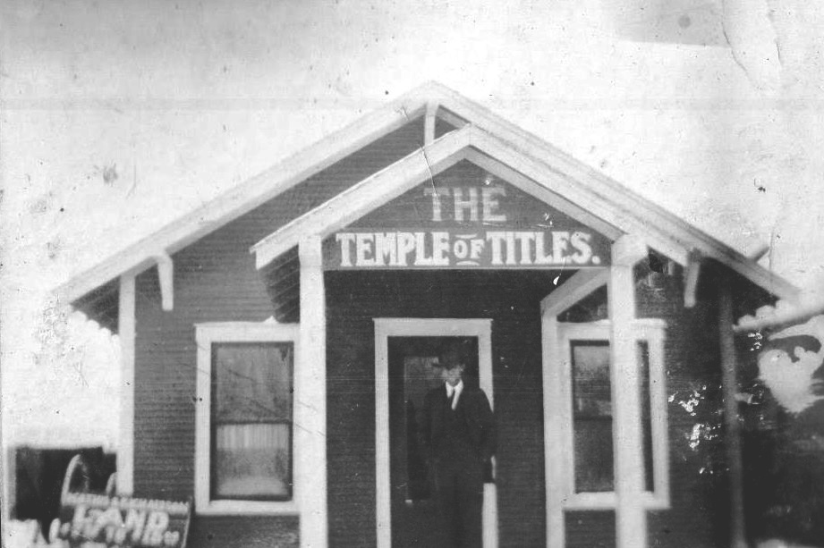 Temple of Titles in Brownfield Texas in 1918