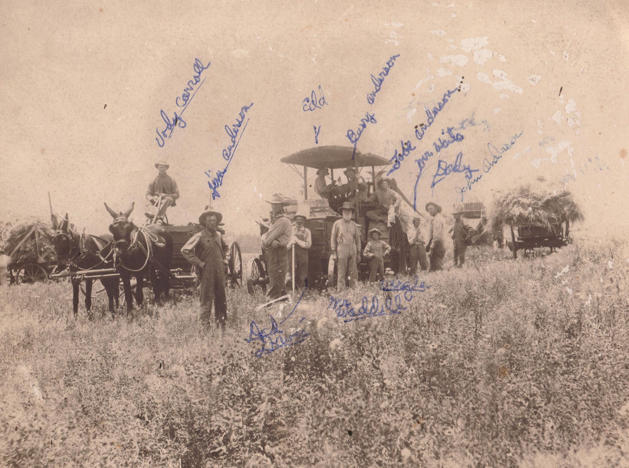 Threshing Crew at Work in 1915