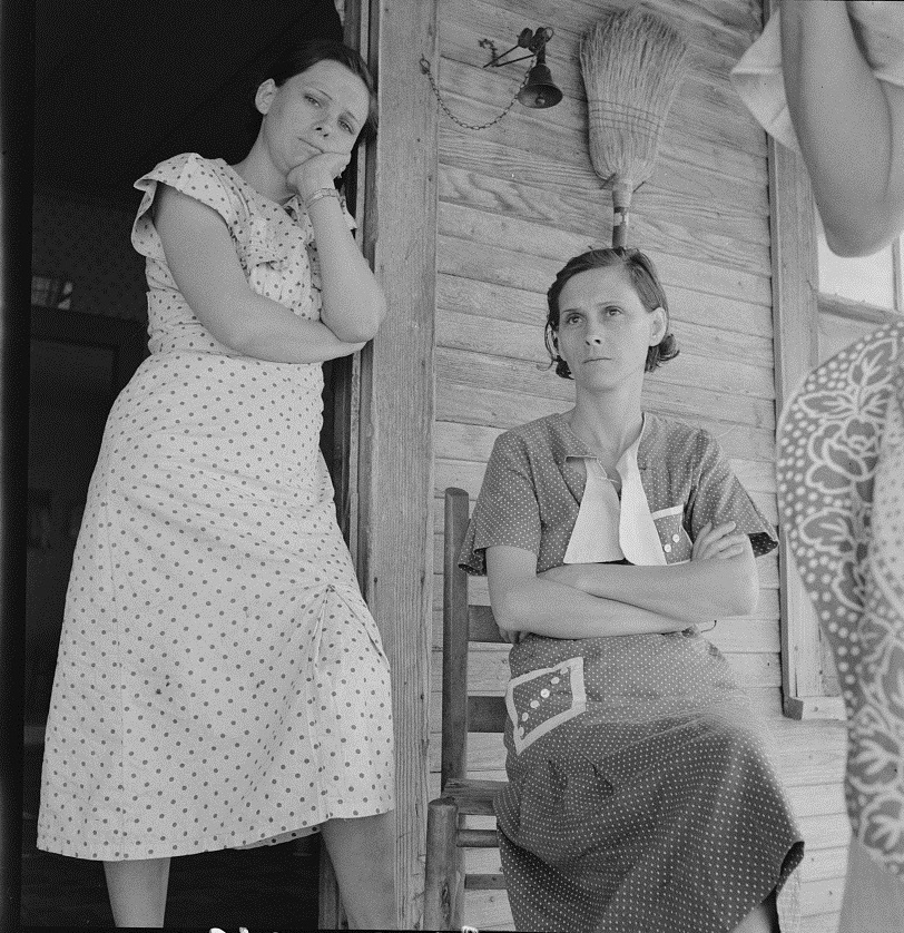 Women on Porch in Memphis Texas in 1937