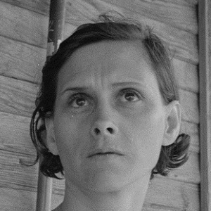 Worried Woman in Hall County Tx 1939