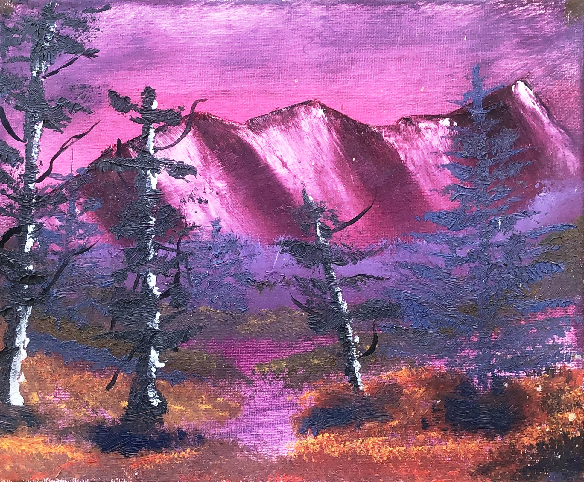 Purple Mountain Landscape