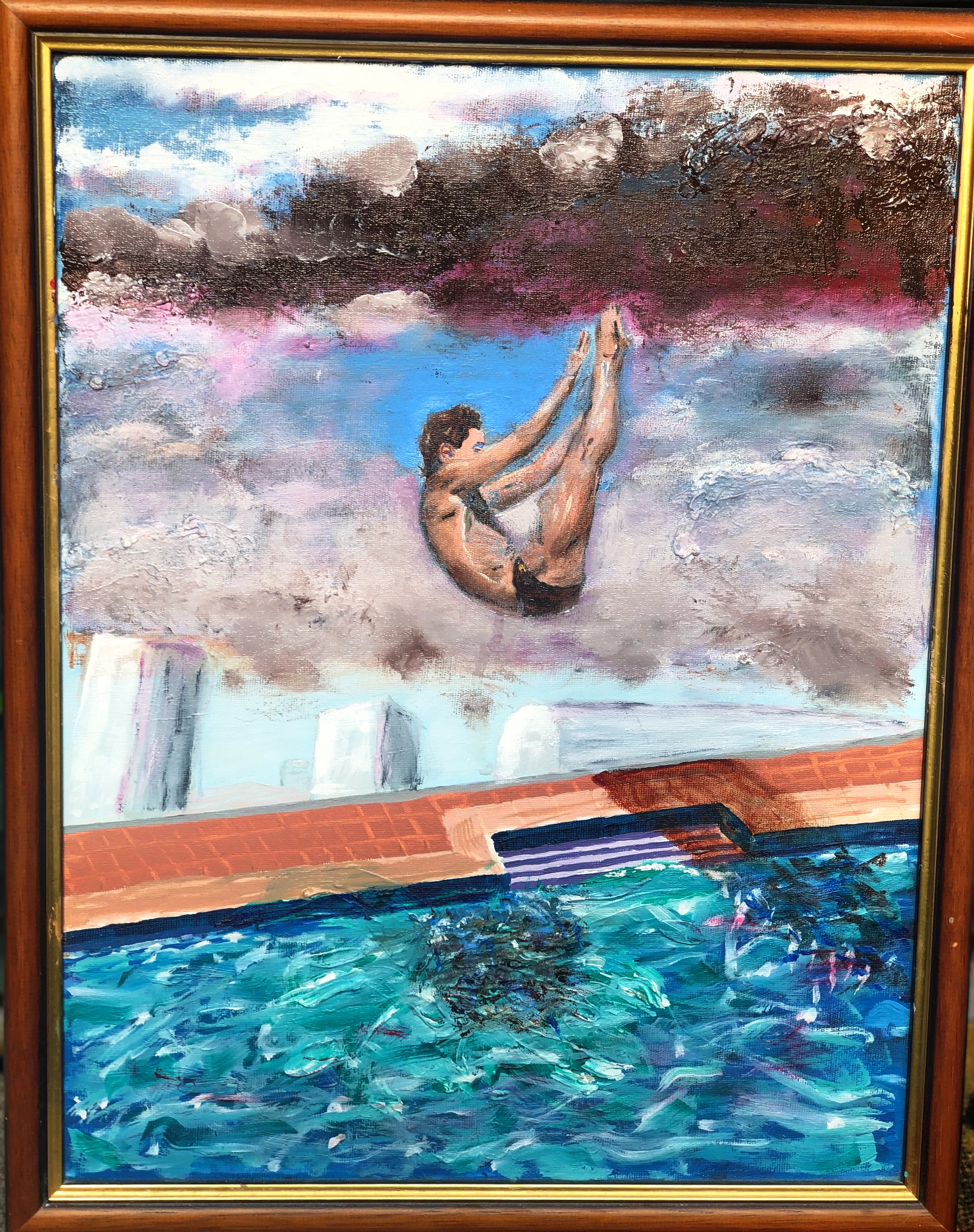 My Diver2 original oil painting